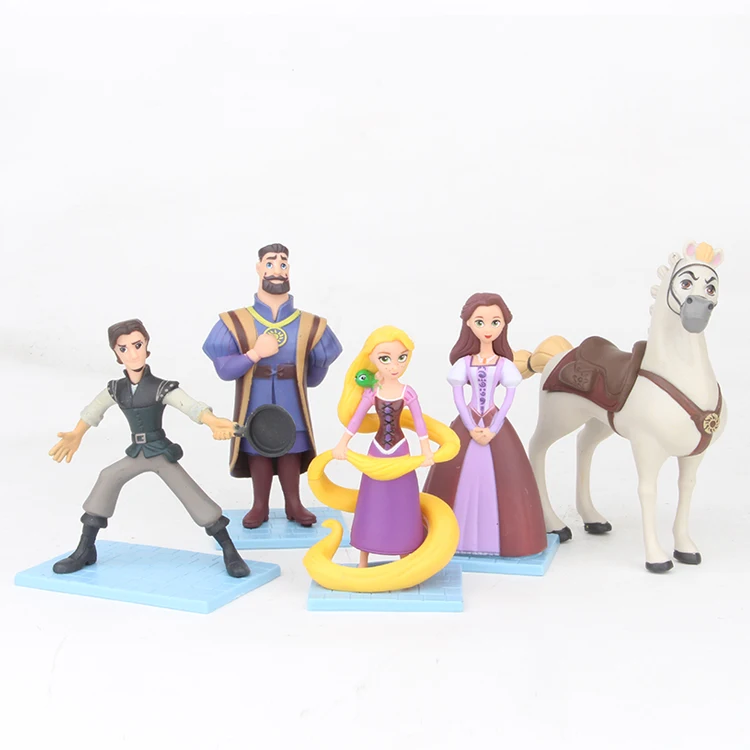 Disney Hot Movie 5 шт. 9 12 см Рапунцель Tangled Флинн Райдер Паскаль Максимус запутанная