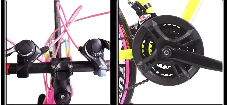 Excellent Road Bike High Carbon Steel 21-Speed 26-Inch Single-Speed Bicycle Front and Rear Mechanical Disc Brake Full Shockingproof Frame 16 Excellent Road Bike High Carbon Steel 21-Speed 26-Inch Single-Speed Bicycle Front and Rear Mechanical Disc Brake Full Shockingproof Frame 16