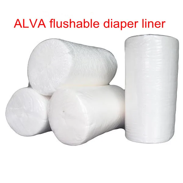 

20 Rolls ALVA Baby Viscose Flushable Baby Diaper Liners 32 Grammes per Square Metre