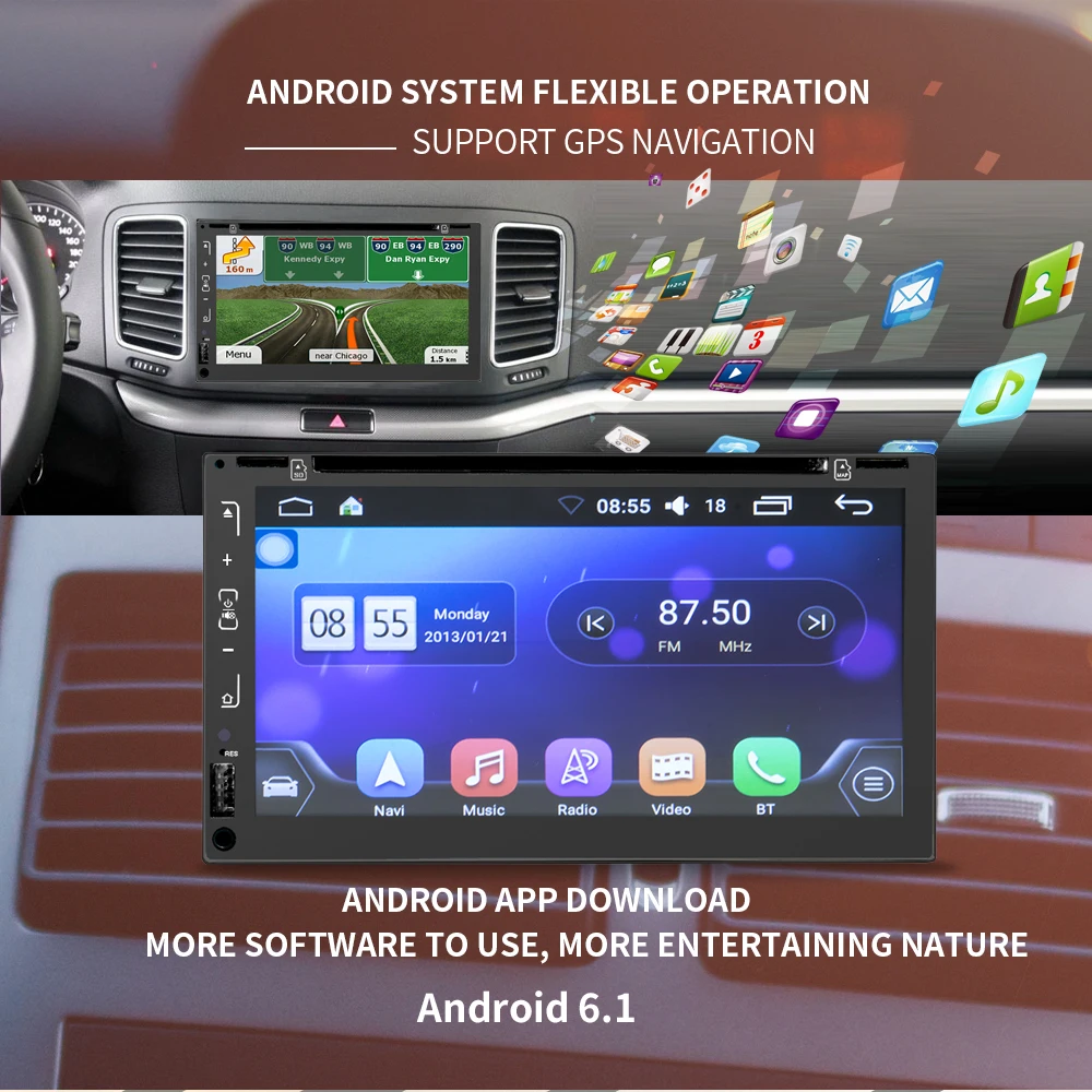 Flash Deal universal 2 Din car stereo mp5 play Android 6.1 DVD Radio Multimedia Player GPS Navigation autoradio music Rear View Camera 1 Flash Deal universal 2 Din car stereo mp5 play Android 6.1 DVD Radio Multimedia Player GPS Navigation autoradio music Rear View Camera 1