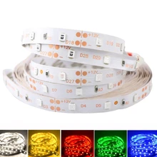 12 V Volt Strip Led Light PC Tape 2835 RGB Waterproof 1 - 5 M 12V DC 60LED/M RGB Led Strip Tape Lamp Diode Flexible TV Backlight