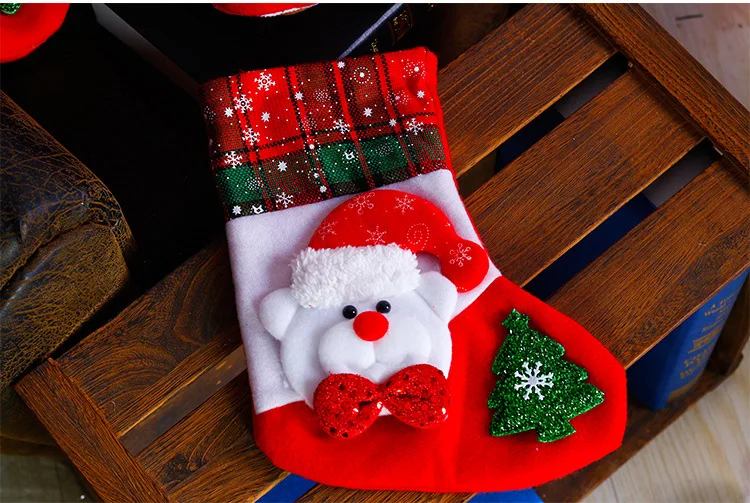 Рождественские украшения для дома веселая Рождественская Фигурка Санта Снеговик Подвески Рождественская елка Рождественские украшения Новогодние Носки Подарочная сумка 25