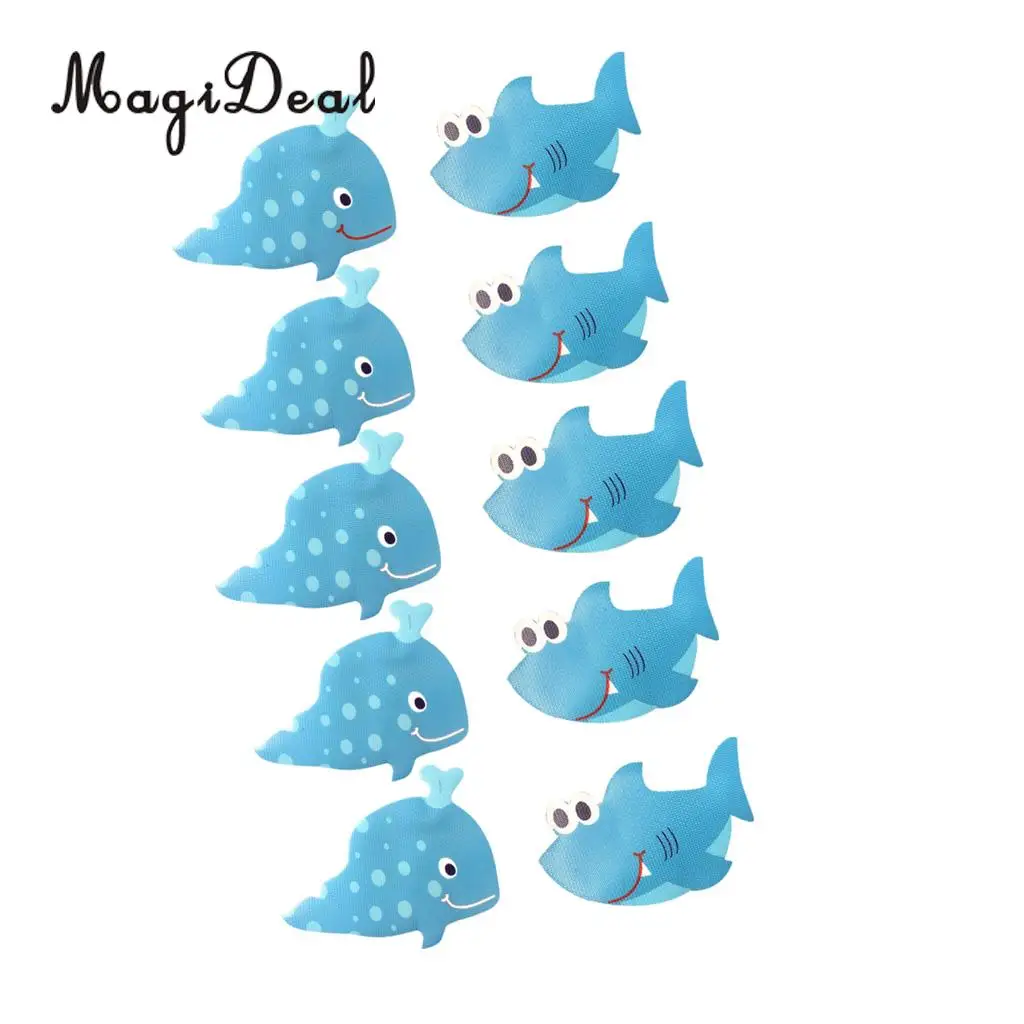 MagiDeal 10 Pieces Non Slip Bath Tub Stickers Bathroom Mat Shower Room Floor Grip Non-slip Bathtub Appliques Sticker