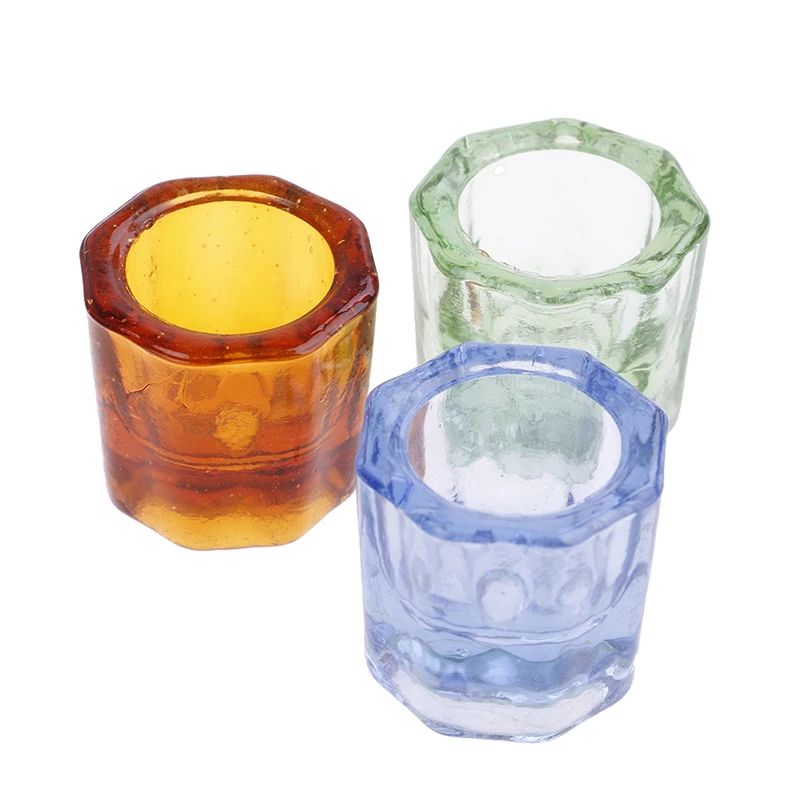 

1PCS Acrylic Powder Liquid Glass Cup Crystal Glass Dappen Dish Lid Bowl Cup Holder For Nail Art Manicure Equipment Nail Tool