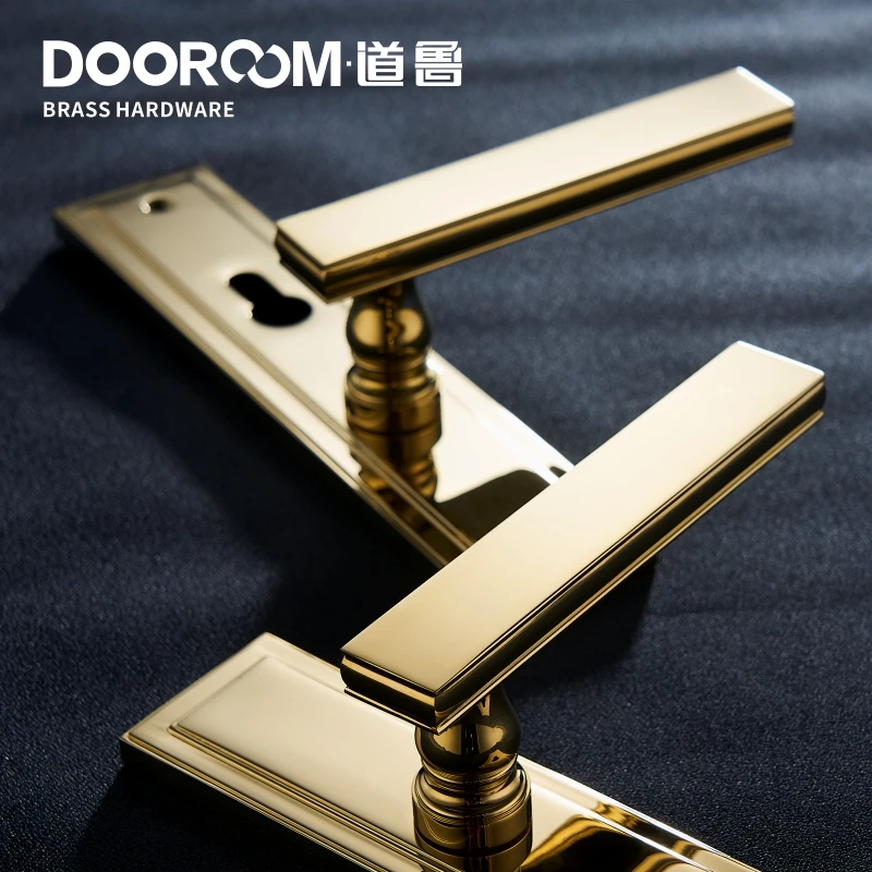 Дверной замок Dooroom из латуни современный позолоченный манекен для спальни и ванной комнаты американская