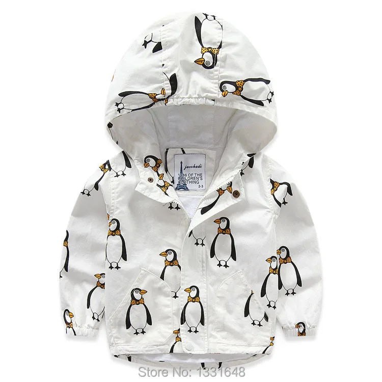 Boy jacket hooded 2016 spring new fashion boys clothes cotton kids outerwear cartoon printed children jackets 2-8T 14