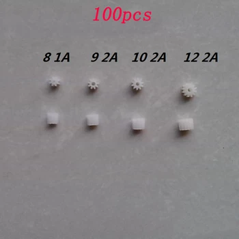 

100pcs 8T 9T 10T 12T Motor Main Axle Gear Modulus 0.5 Mini Pinion Connector for DIY RC Model Toys Electric Connecting Accessory
