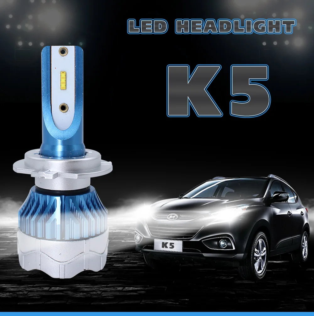 

Factek Auto H4 Led Headlight for Car 6000K SMD Chips 9005 HB3 9006 HB4 Led H7 Car Bulbs 80W All-in-one H11 Lamps 2pcs/pack