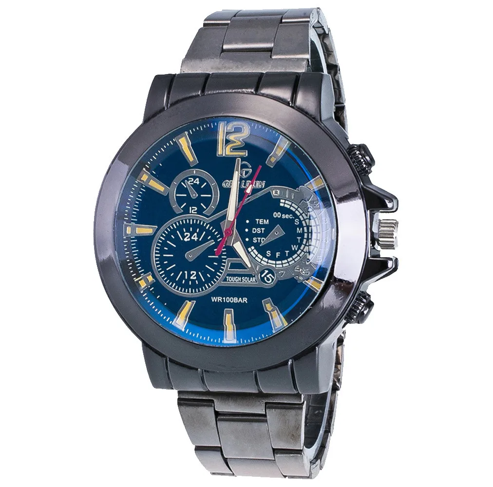 

Fashion Men Watch COOL LOOK Alloy Strap And Case Casual Quartz Wrist Watch heren horloge relojes hombre zegarek meski montre