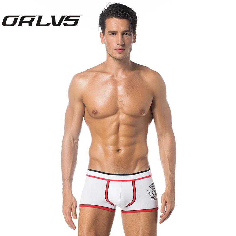 

ORLVS Brand 5PC/LOT Men Underwear Shorts Cotton Men Boxer Sexy Men boxers Panties 5 Colors Underpants Pouch OR49