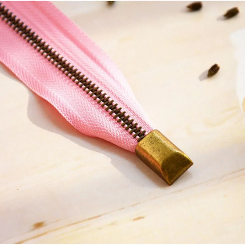20pcs 3#5# Vintage Metal Zipper Sliders Repair Zipper Stopper For Open End DIY Sewing Accessories Garment Tailor Tools