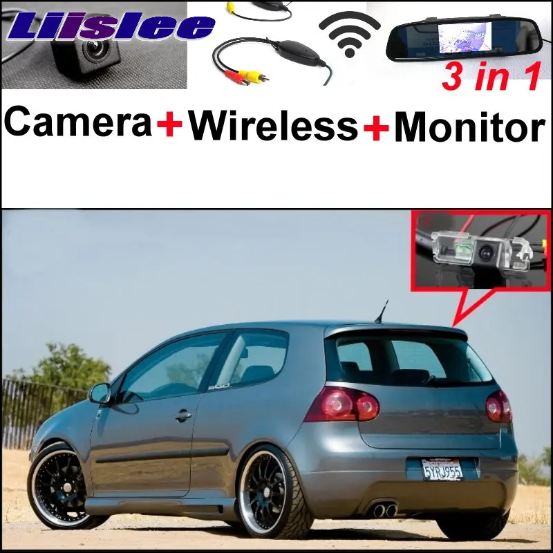 

Liislee For Volkswagen VW Golf Rabbit 3 in1 Special Rear View Wifi Camera+Wireless Receiver + Mirror Monitor Easy Parking System
