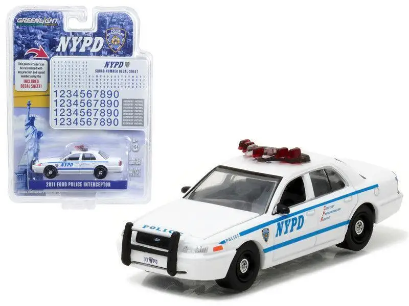 GL 1: 64 2011 Ford Crown Victoria Poliz NYPD вспомогательная модель автомобиля литья под давлением металлические игрушки подарок на день рождения для детей мальчика