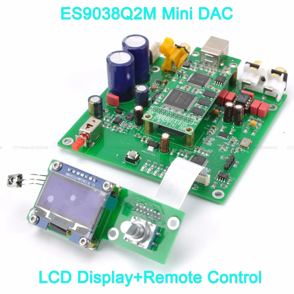 ES9038 ES9038Q2M ЦАП XMOS XU208 DSD компакт-диск DAC плеер DAC мод оптический коаксиальный IIS ies вход, DAC, ЖК-дисплей+ пульт дистанционного управления