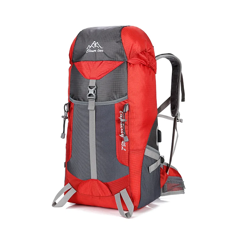 Дождевик походный рюкзак Водонепроницаемый альпинистский походный рюкзак Открытый Mochilas Treeking Кемпинг альпинистский рюкзак сумка - Цвет: Красный цвет
