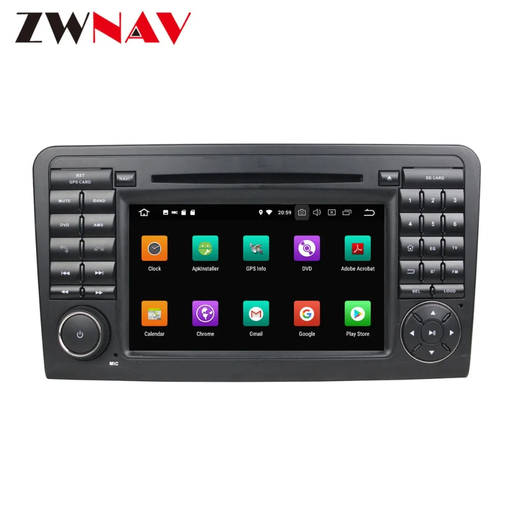 Perfect Android 8 Car DVD Player GPS navigation For Mercedes Benz ML CLASS W164 2005-2012 head unit multimedia player tape 4