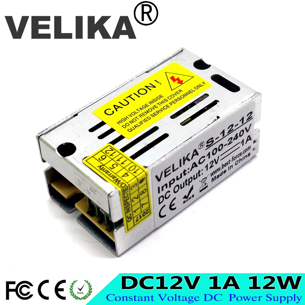 

Switching Power Supply DC12V 1.25A 15W Led Power Adapter Driver Transformer 100-240V AC to DC 12V SMPS For Strip Light AV CCTV