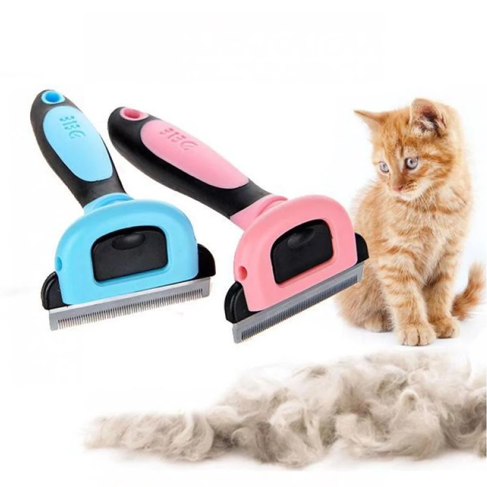 Pet Hair Removal Removal Comb Dog Short Medium Hair Brush Handle Beauty