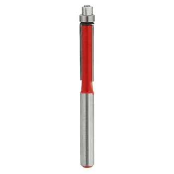 

1Pc 1/4" Shank 2 Flutes Flush Trim Straight Router Bit 76mm Long Woodworking Cutter Power Tools Accessories