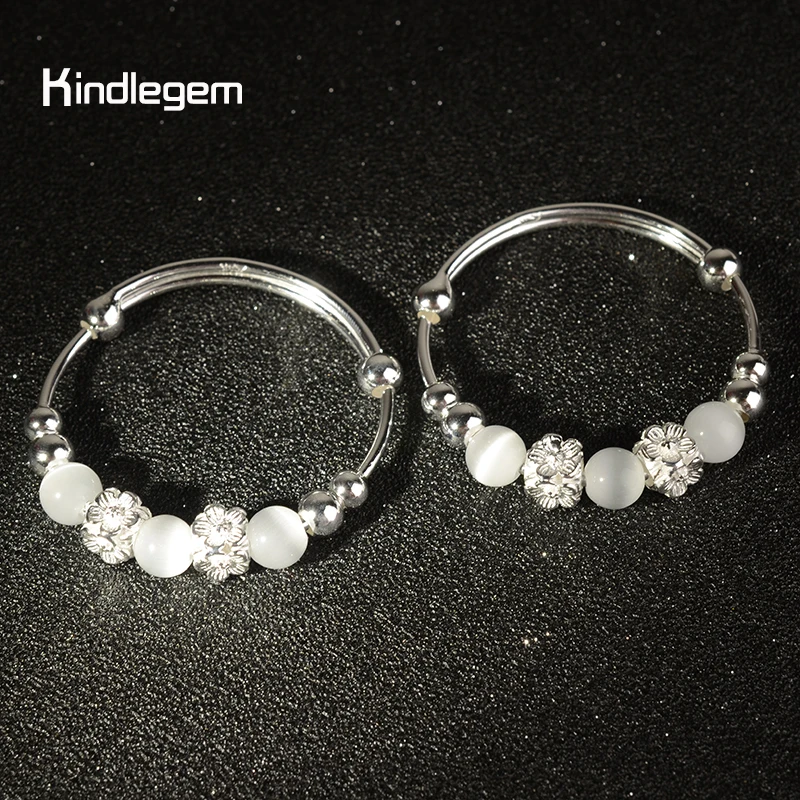 Kindlgem Pure 999 Sterling Silver Baby Bracelets For Girl Kid Jewelry