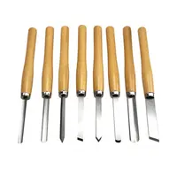 לעיבוד עץ 8PCs גילוף בעץ סכין מחרטה קידוח סט מפנה כלים לעיבוד עץ גאוג