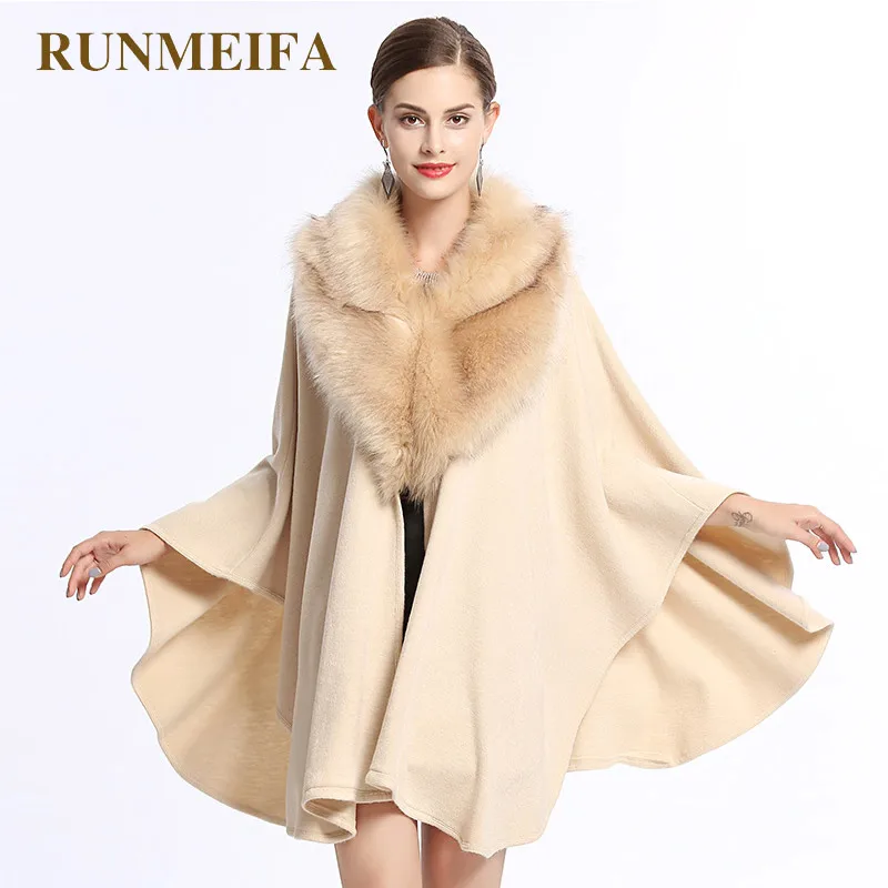 Новинка стильная шаль RUNMEIFA из искусственного меха для женщин благородная