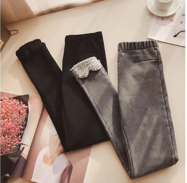 2018 Special Offer Women Jeans Winter Women Waist Thick Skinny Jeans Stretch Pencil Pants Warm Trousers Female Femme Velvet