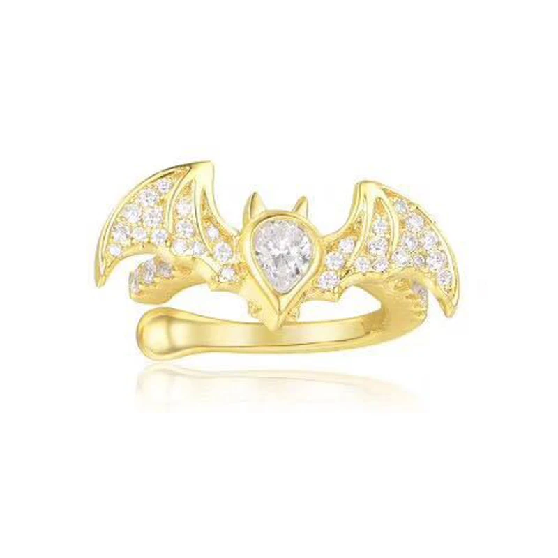 

Fashion S925 Sterling Silver Micro-inlaid Zircon Bat Ear Clip Earrings For Women Luxury Single AAA Cubic Zircon Cuff Ear Jewelry