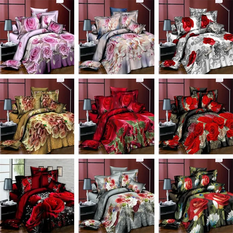 3d rose bedding set