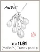 [MeiBaPJ] Настоящее Твердое Серебро 925 пробы ювелирные изделия Роскошные идеально semiround натуральный цветок с пресноводным жемчугом кулон для