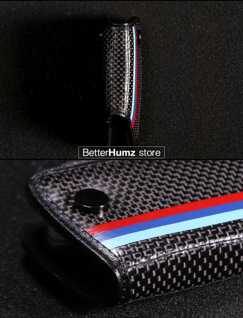 Carbon Fiber Synthetic Leather For Bmw F15 F16 F20 F45 F46 F48 F39 G30 G11 G01 G02 X5 X6 5 series Classic Design Car Key Case