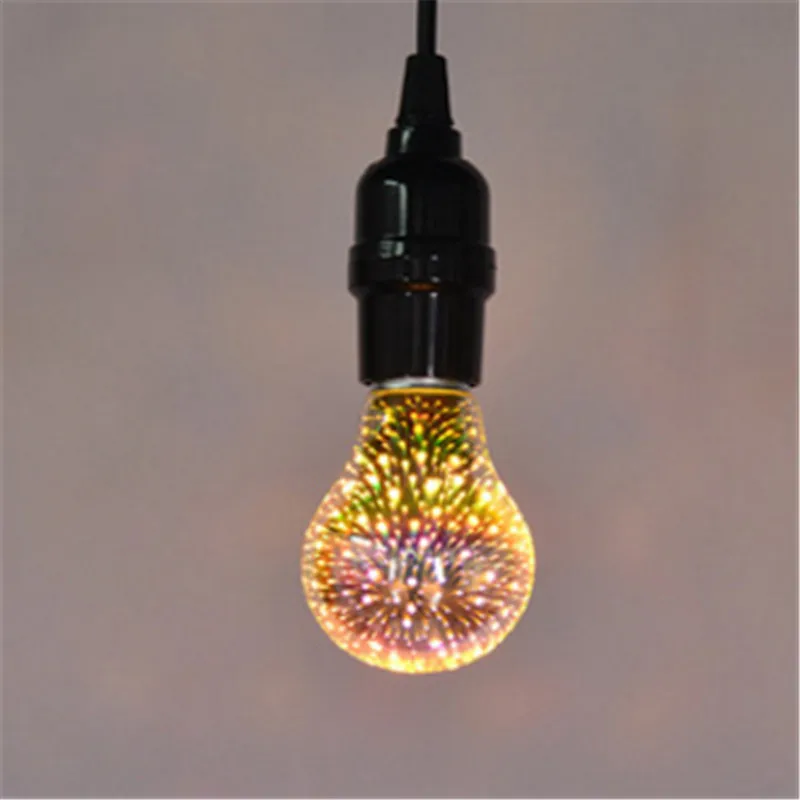 

Fairy Fireworks 3D Effect LED Holiday lights Vintage Decorative Bulb 3D LED lamp 110V-220V E27 4W A60 ST64 G80 G95 G125 For Home