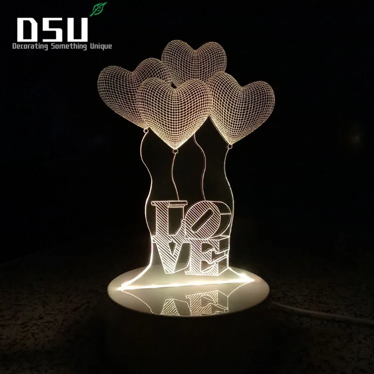 3D визуальная лампа Оптическая иллюзия красочная светодиодсветодиодный