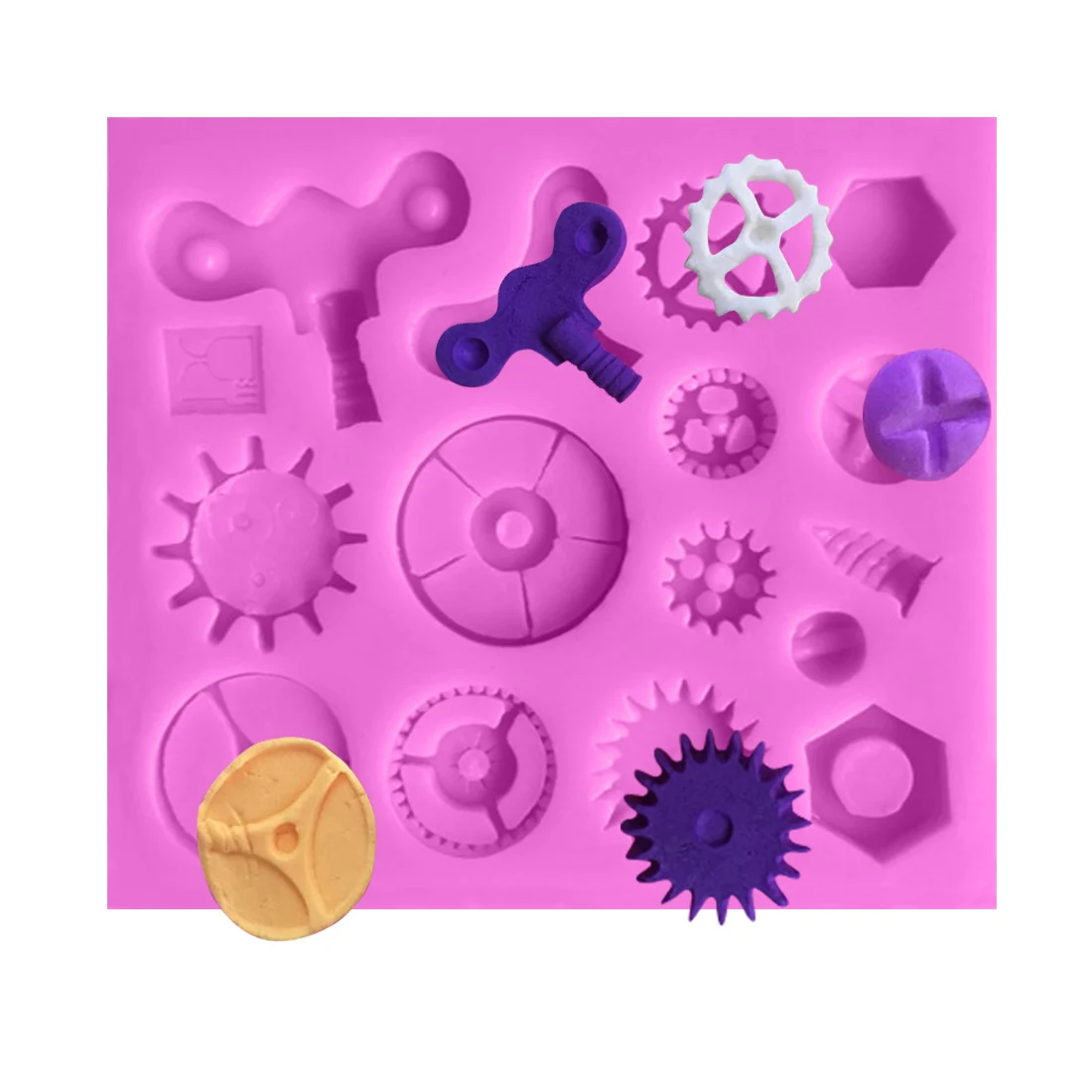 

Steampunk Gears Moule Silicone Mold Fondant Cake Decorating Soap Cupcake Chocolate Pastry Tools DIY Kitchen Baking Accessories