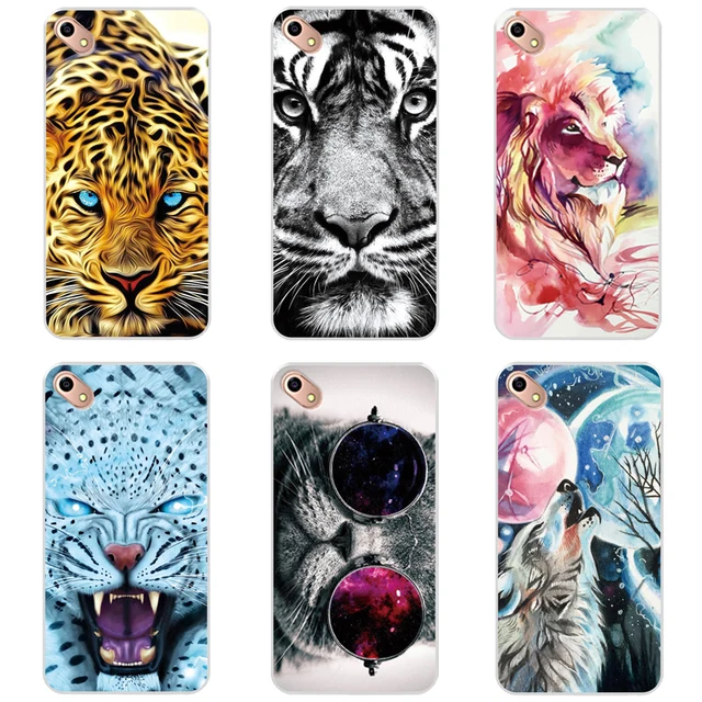 Cheap Tiger Lion Cat Animal Patterned Case For BQ BQ-5035 Velvet Cover Silicone Soft Shell For BQ 5035 BQ5035 Case Phone Back Cover