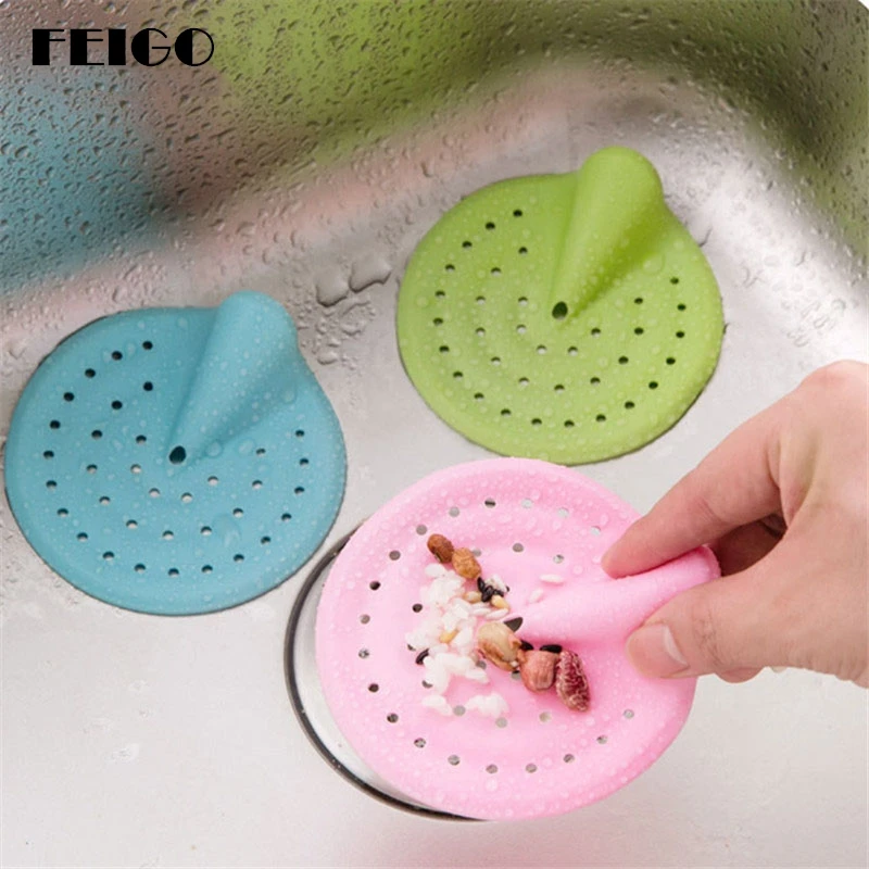 FEIGO Kitchen Bathroom Accessories Bathroom Sewerage Anti-Clogging Hair Strainer Shower Drain cover Kitchen Sink Filter F671