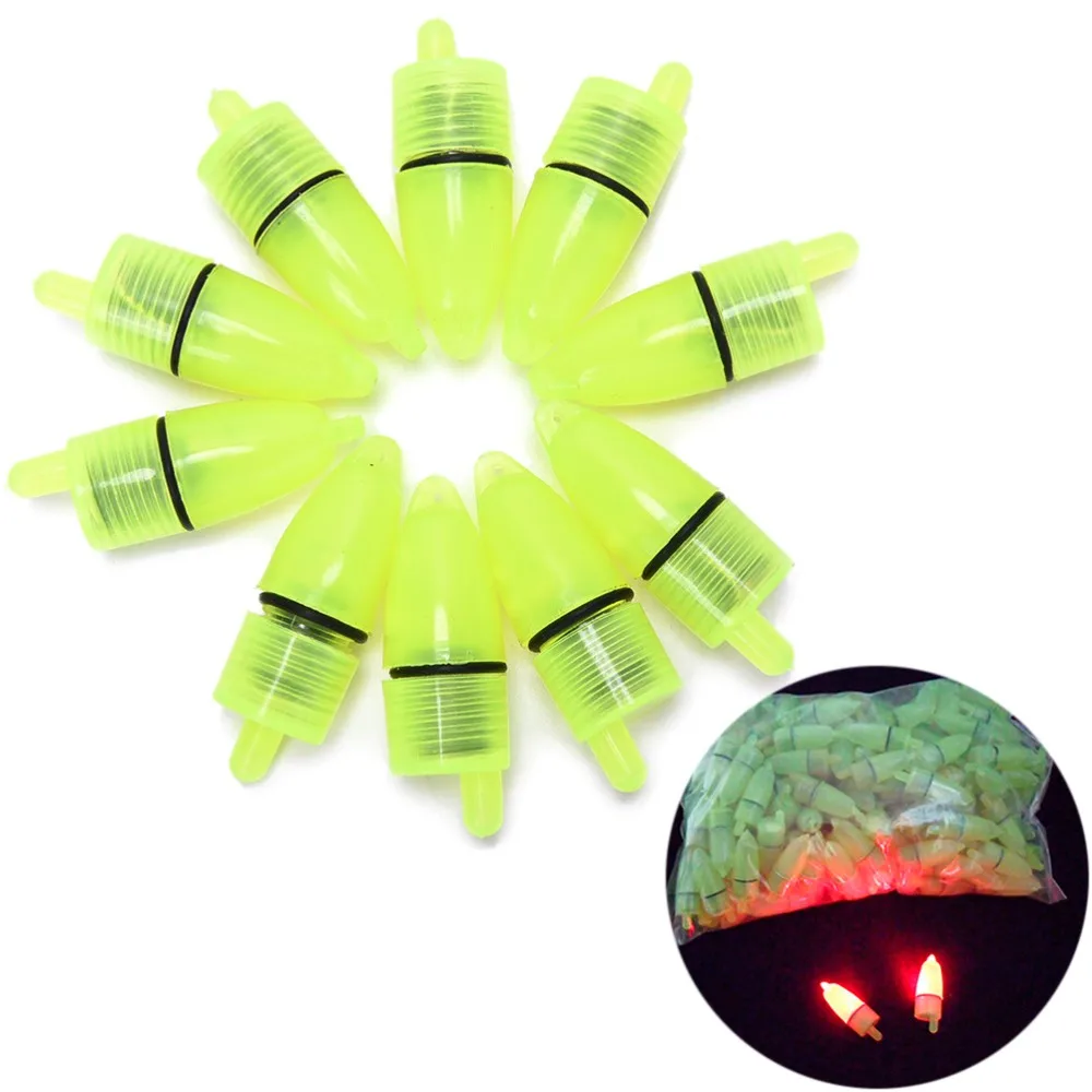 10Pcs Night Fishing Rod Tip LED Lights Fish Bait Fishing Accessories Tackle TOP 