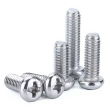 M4 M5 M6 Cross Recessed Pan Head Screws 316 Stainless Steel Round Head Screw Machine Screw free shipping gb846 316 stainless steel flat head self tapping ka screws m4 m5 m6 philips hot sale new style 2017