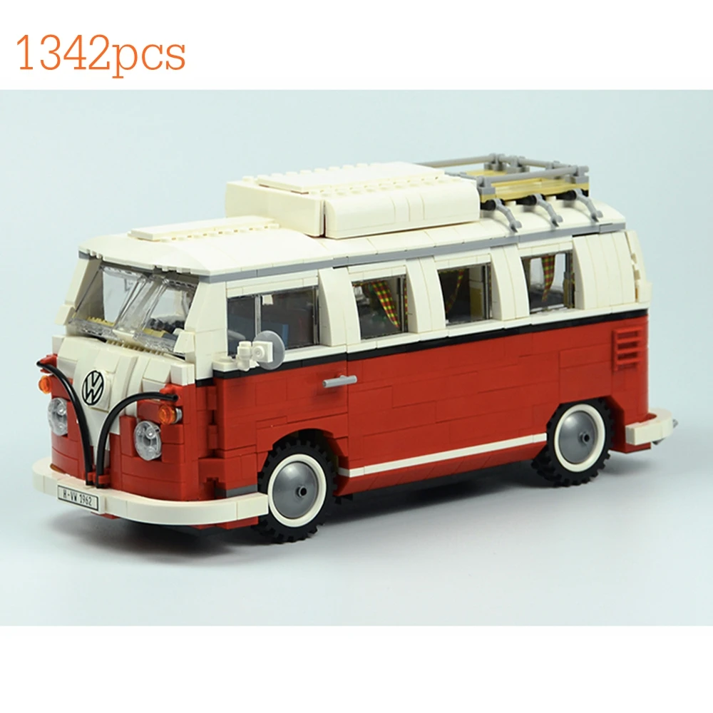 Модель Строительный набор кирпичная игрушка, совместимая с блоками Camper 1354 шт. Create Series Creator Touring Car Volkswagen T1