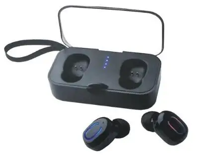 Беспроводные Bluetooth наушники, бинауральные звонки T18 TWS, стерео настоящие Беспроводные наушники с микрофоном, Bluetooth гарнитура для смартфона - Цвет: Черный
