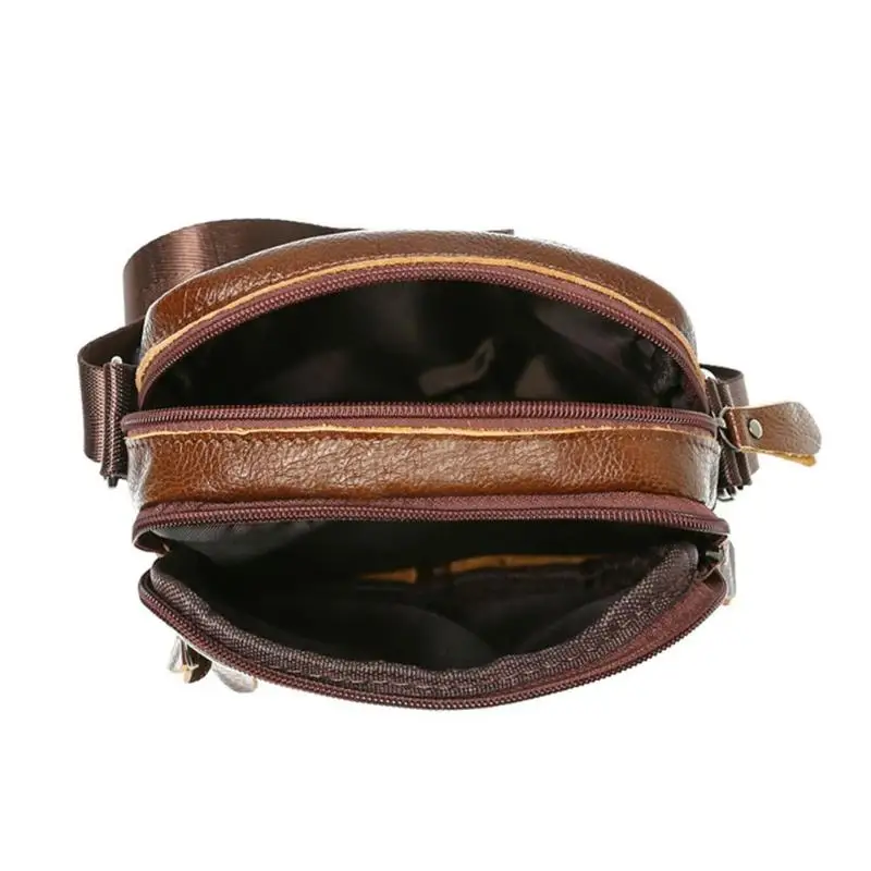 Винтажная Мужская однотонная кожаная сумка-мессенджер, сумки на плечо, мужские сумки из натуральной кожи, сумки через плечо, Прямая поставка