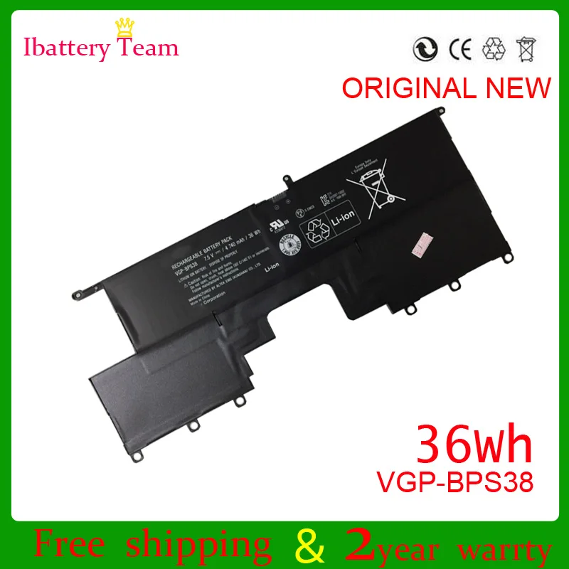Аккумулятор для ноутбука sony PRO13 PR011 SVP13 P13226SC BPS38 батарейки AKKU 7 5 в 4740