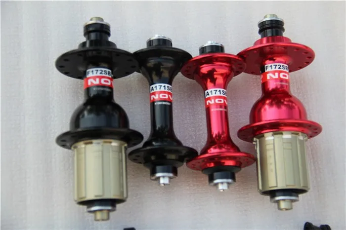 Велосипедные ступицы NOVATEC J Hook/Bend A171SB F172SB Hubset черный красный серебристый 20/24/28/32/36H |