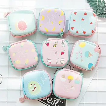 

1PC Earphone Bag Case Storage Carrying Zipper Hard Box For Headset Earbuds Memory Card Money Key Box Organizer Headphone Stand