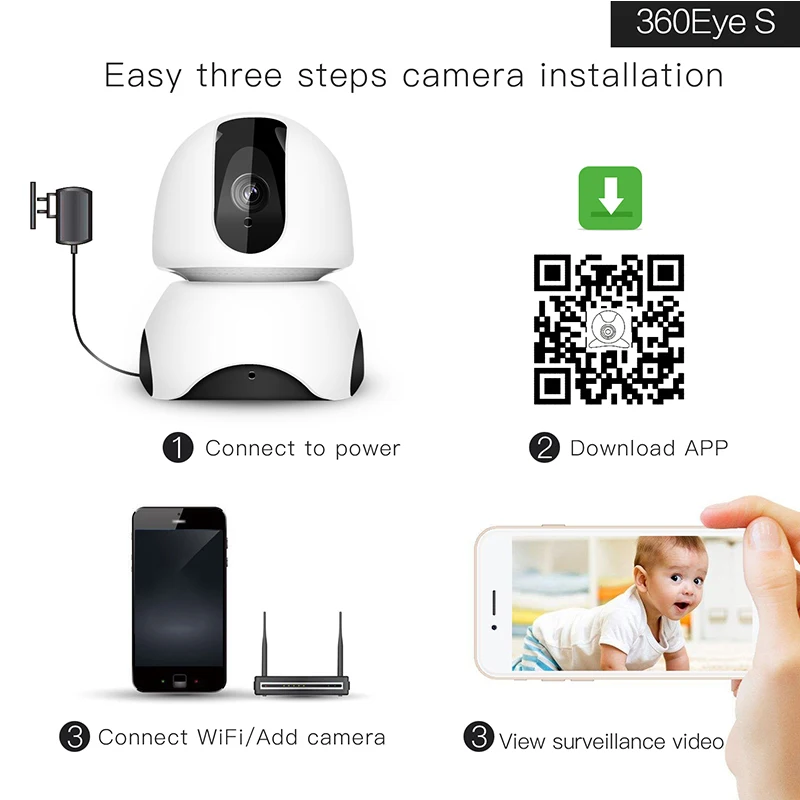 Мини Wifi 360 градусов HD видео камера IP Camara espia oculta Ночное Видение безопасности CCTV Gizli