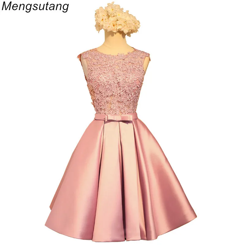 

Robe de soiree short Lace Golden A Line O Neck Formal Evening Dresses Banquet vestido de festa Party Dress Prom Dresses