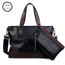 KUNDUI hombres de Negocios Maletín de Cuero de LA PU de Lujo Bolsa de Ordenador Portátil de Moda Masculina Bolsas de Asa Superior para Los Hombres Casuales uno set Bolso