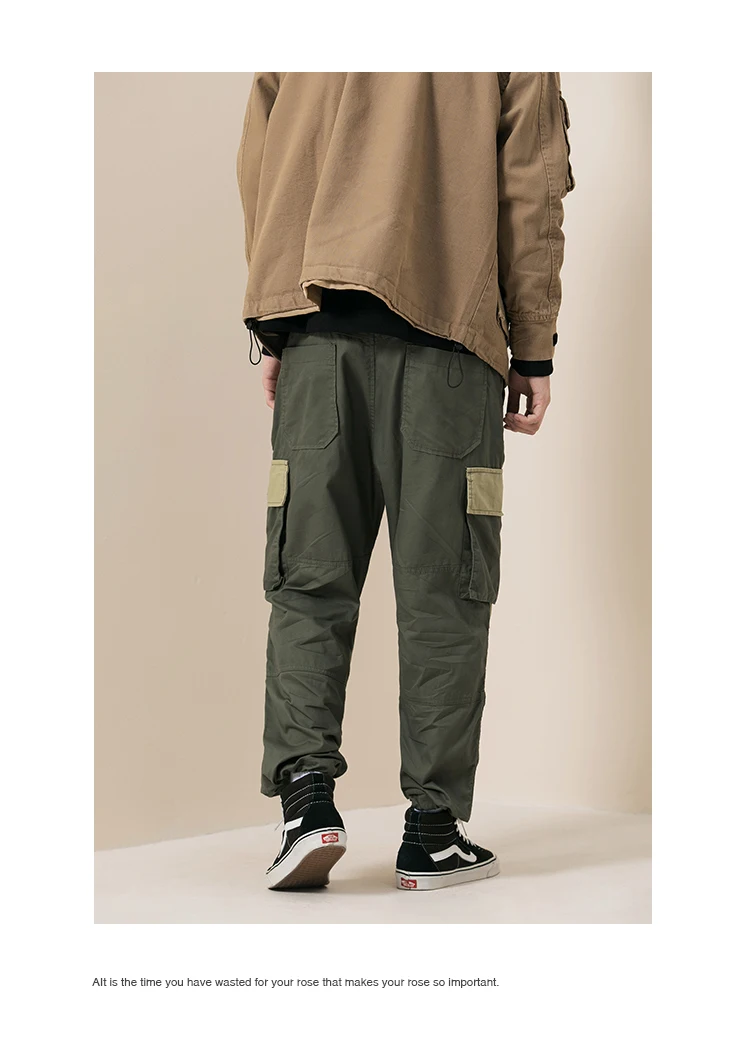 LAPPSTER мужские лоскутные брюки карго Harajuku 2019 комбинезоны мужские s уличная хип хоп шаровары с карманами винтажные прямые брюки
