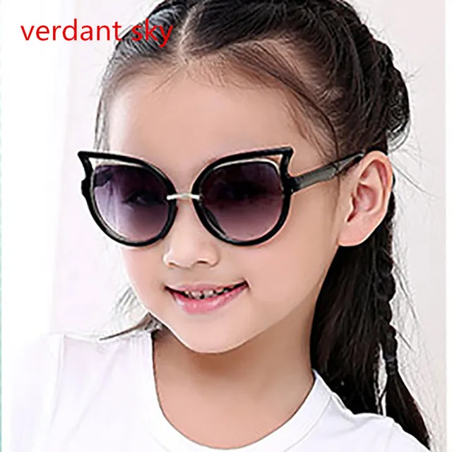 2017 Baby Kids Sunglasses Girls Brand Cat Eye Children Glasses Boys