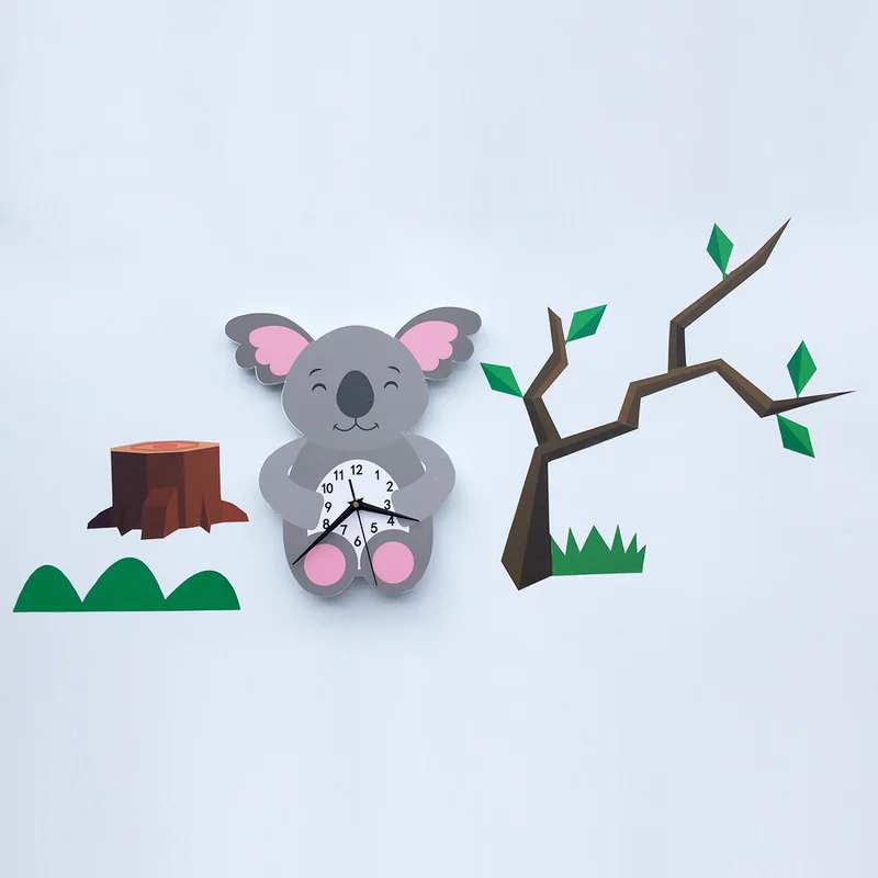 Детские настенные часы с изображением персонажей из мультфильмов Koala детские